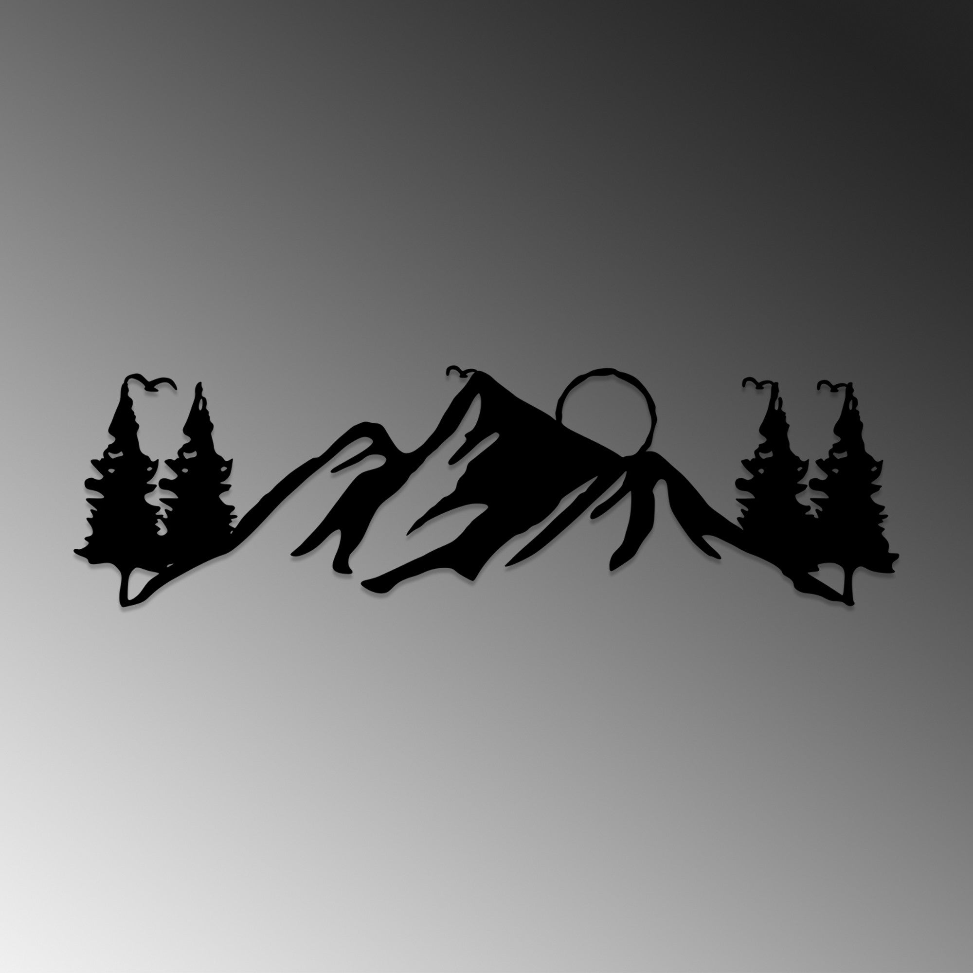 Acessório de parede decorativo de metal preto elegante, 20 x 70 cm | 100% metal (1,5 mm de espessura) | Leve e fácil de pendurar | Perfeito para decoração moderna