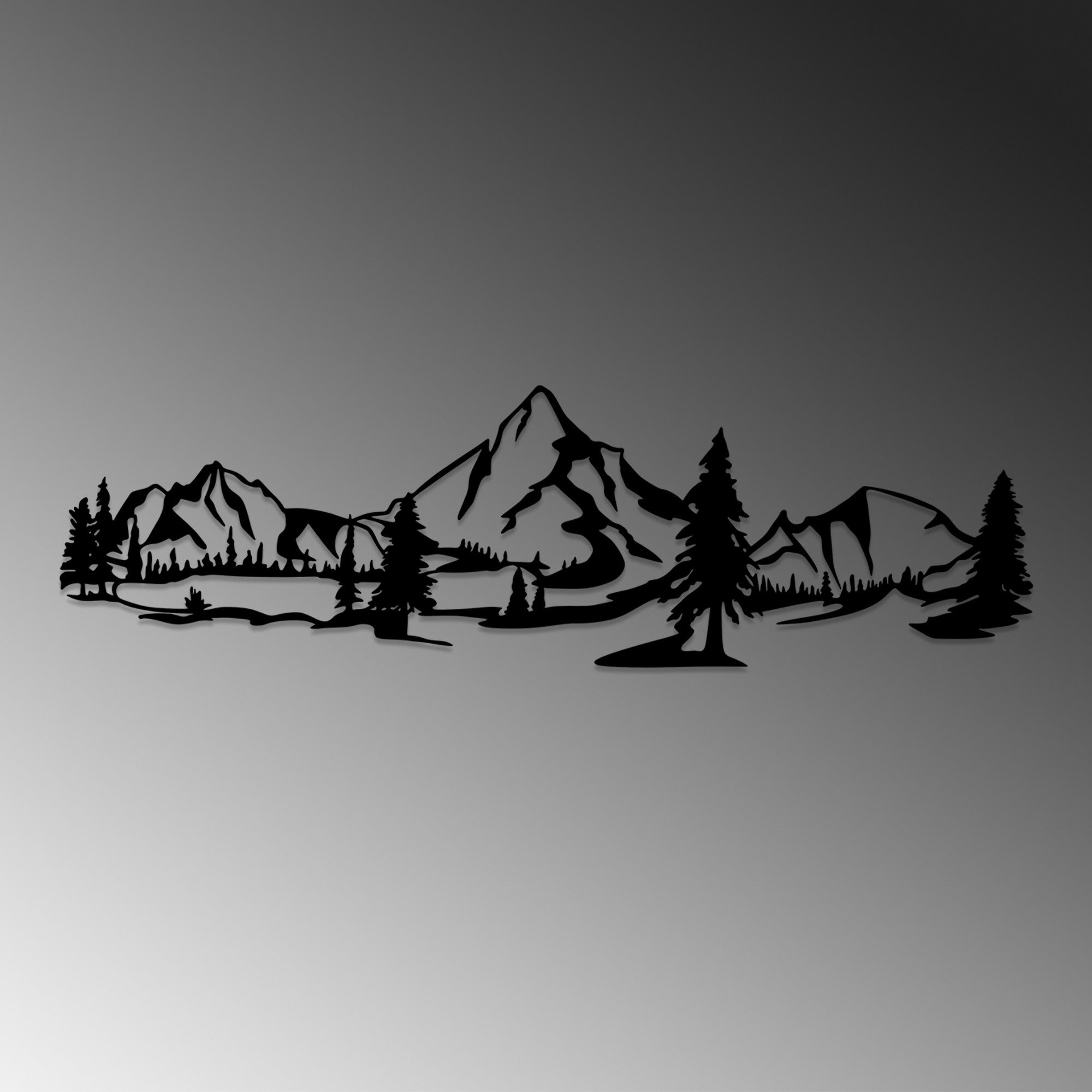 Acessório de parede decorativo de metal preto elegante, 20 x 70 cm | 100% metal (1,5 mm de espessura) | Leve e fácil de pendurar | Perfeito para decoração moderna