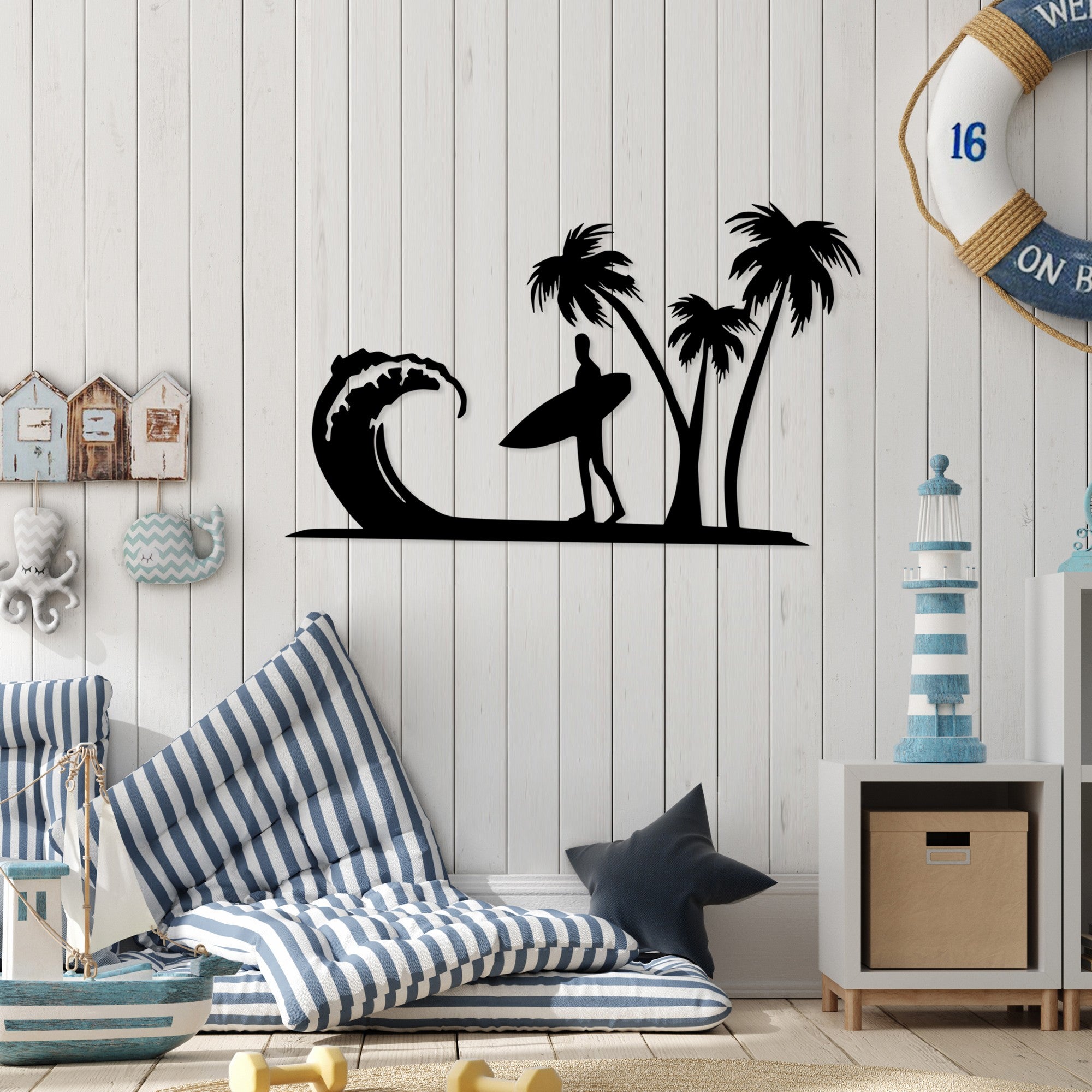 Acessório de parede decorativo de metal preto elegante, 41 x 70 cm | 100% metal, 1,5 mm de espessura | Leve e fácil de pendurar | Perfeito para decoração moderna