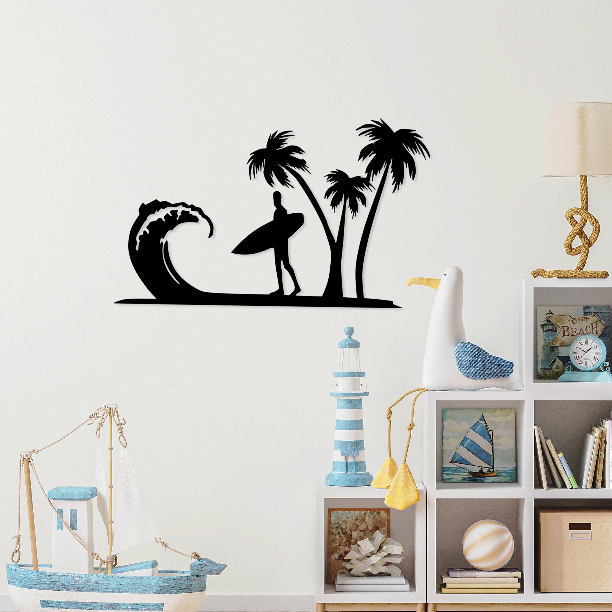 Acessório de parede decorativo de metal preto elegante, 41 x 70 cm | 100% metal, 1,5 mm de espessura | Leve e fácil de pendurar | Perfeito para decoração moderna