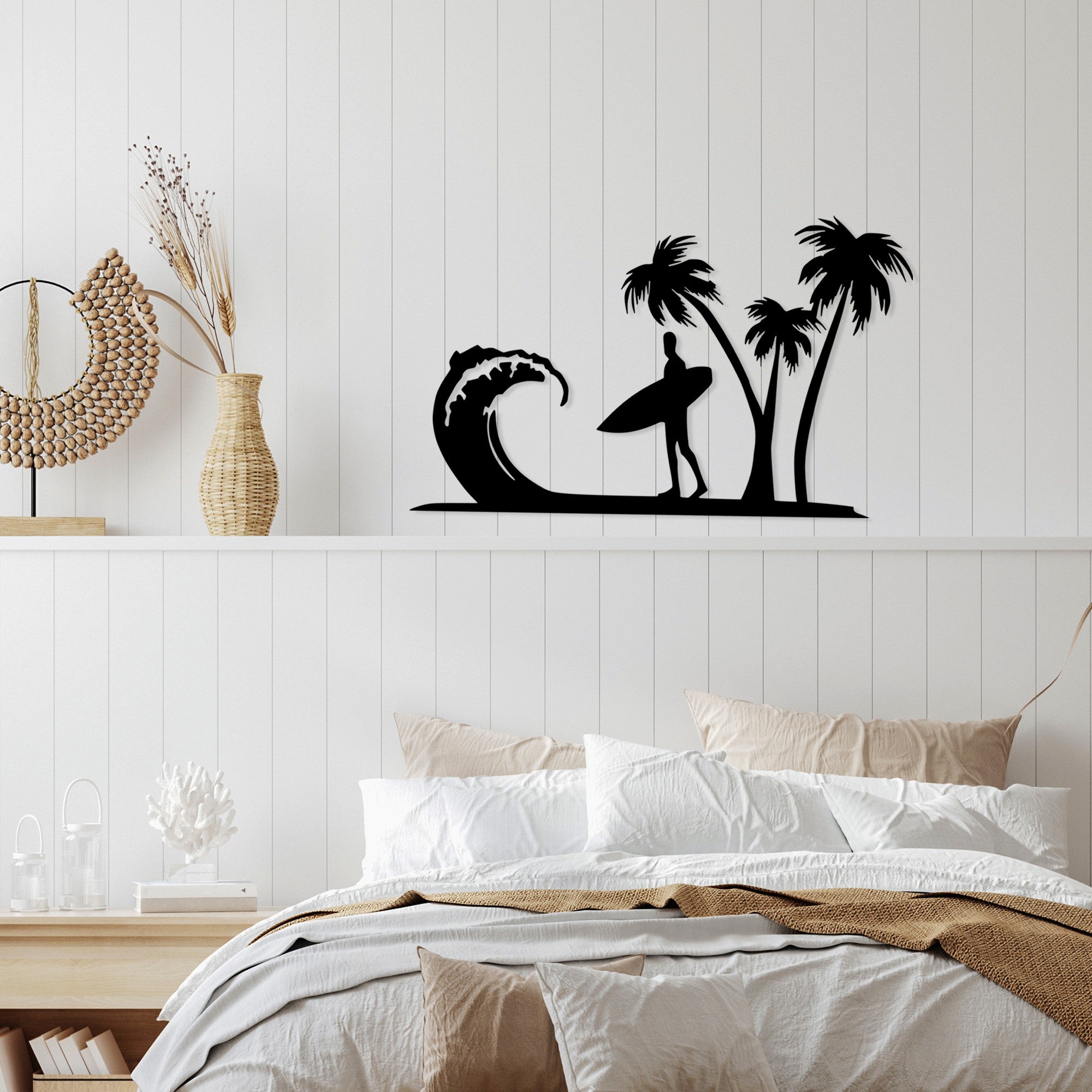 Acessório de parede decorativo de metal preto elegante, 41 x 70 cm | 100% metal, 1,5 mm de espessura | Leve e fácil de pendurar | Perfeito para decoração moderna