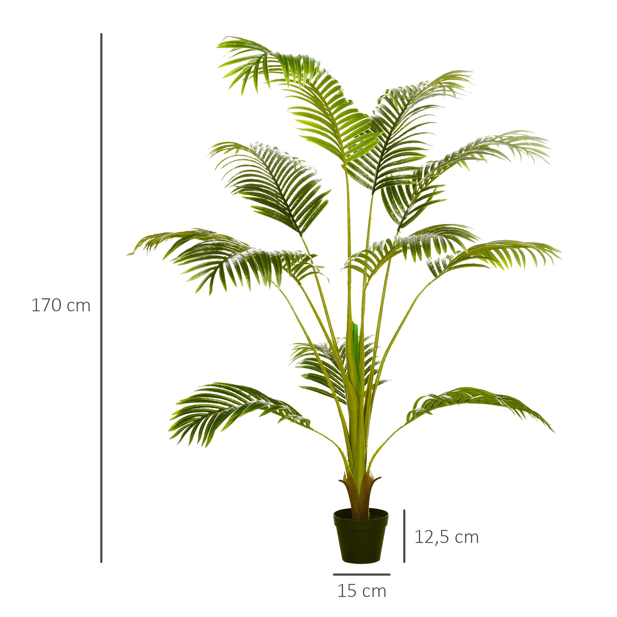 Palmeira Artificial – 170 cm – Verde – Plástico