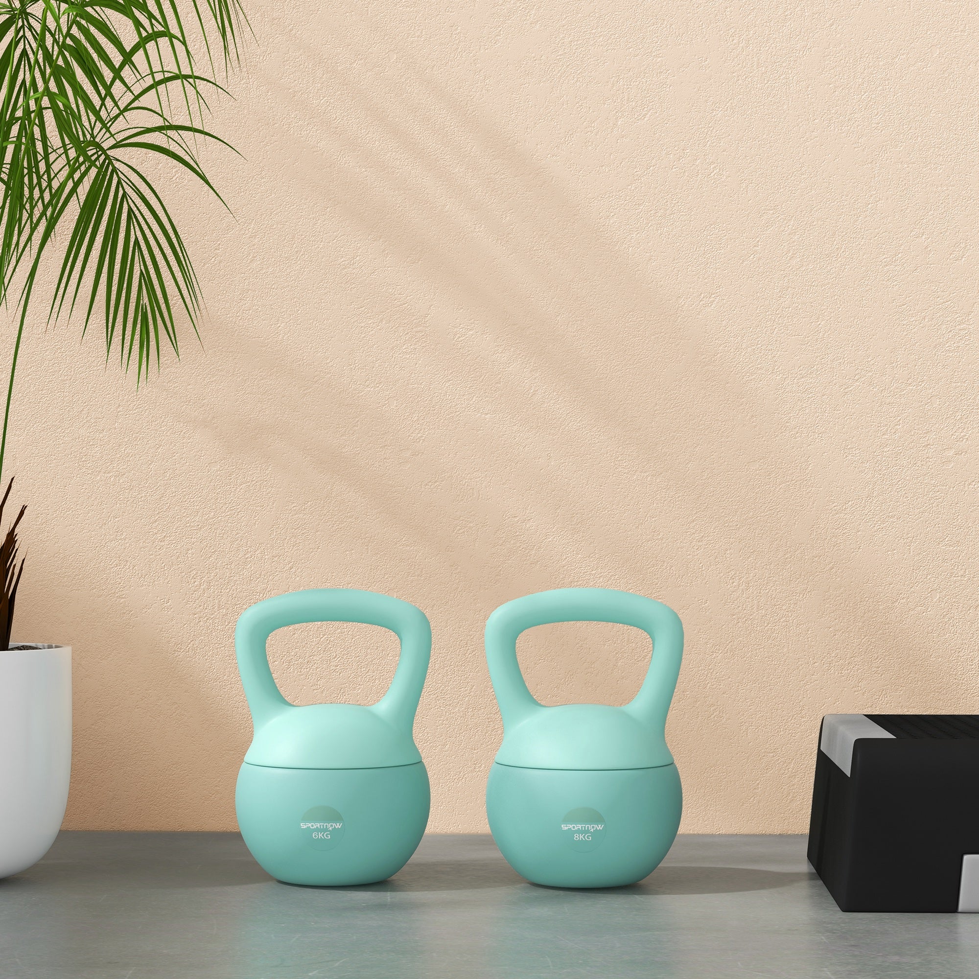 Kettlebell de 6 kg Verde 19x19x28 cm - Pesa Russa de Areia Metálica com Alça Antiderrapante