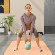 Kettlebell de 6 kg Verde 19x19x28 cm - Pesa Russa de Areia Metálica com Alça Antiderrapante