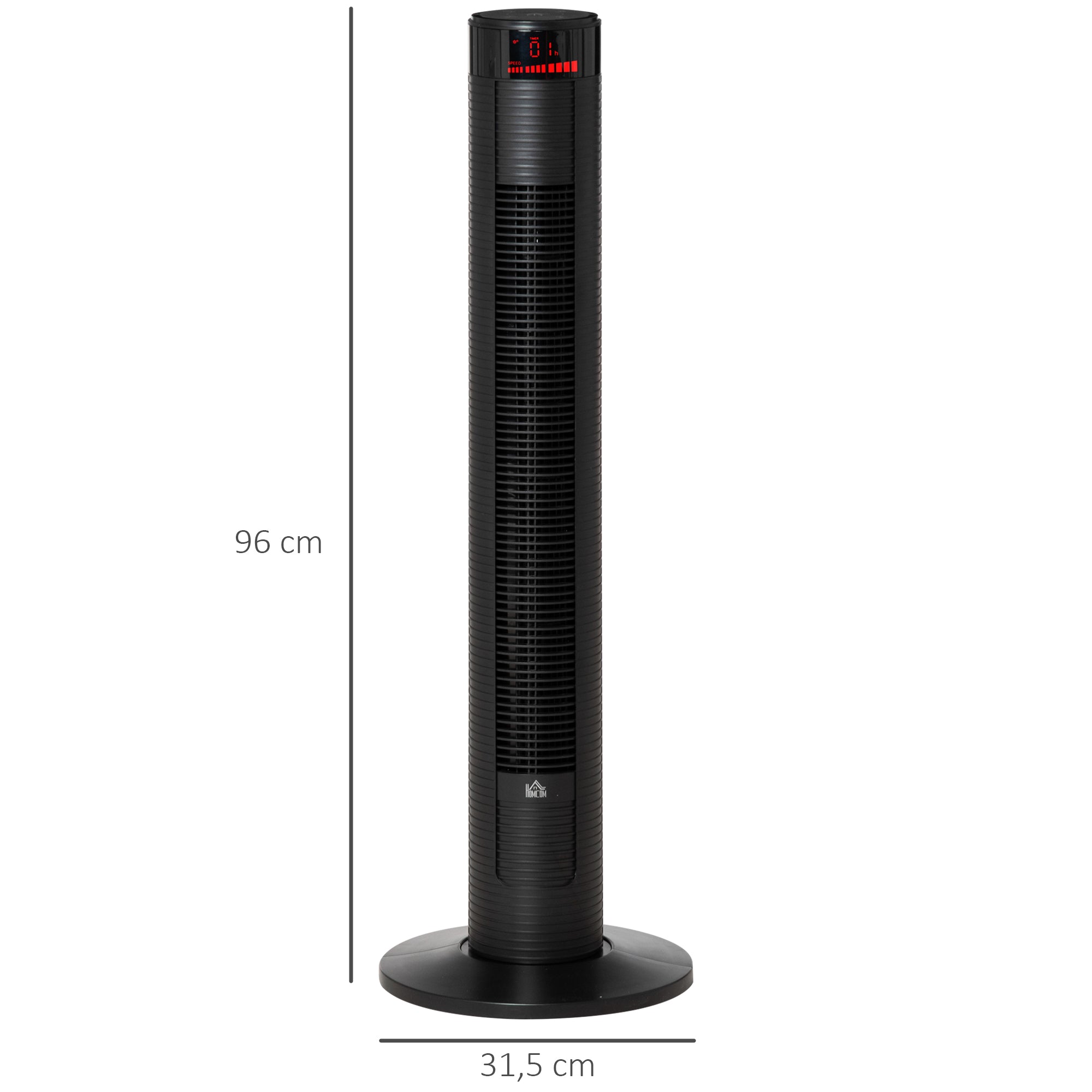 Ventoinha de Coluna 96cm Preto - Refresque o Ambiente com Estilo!