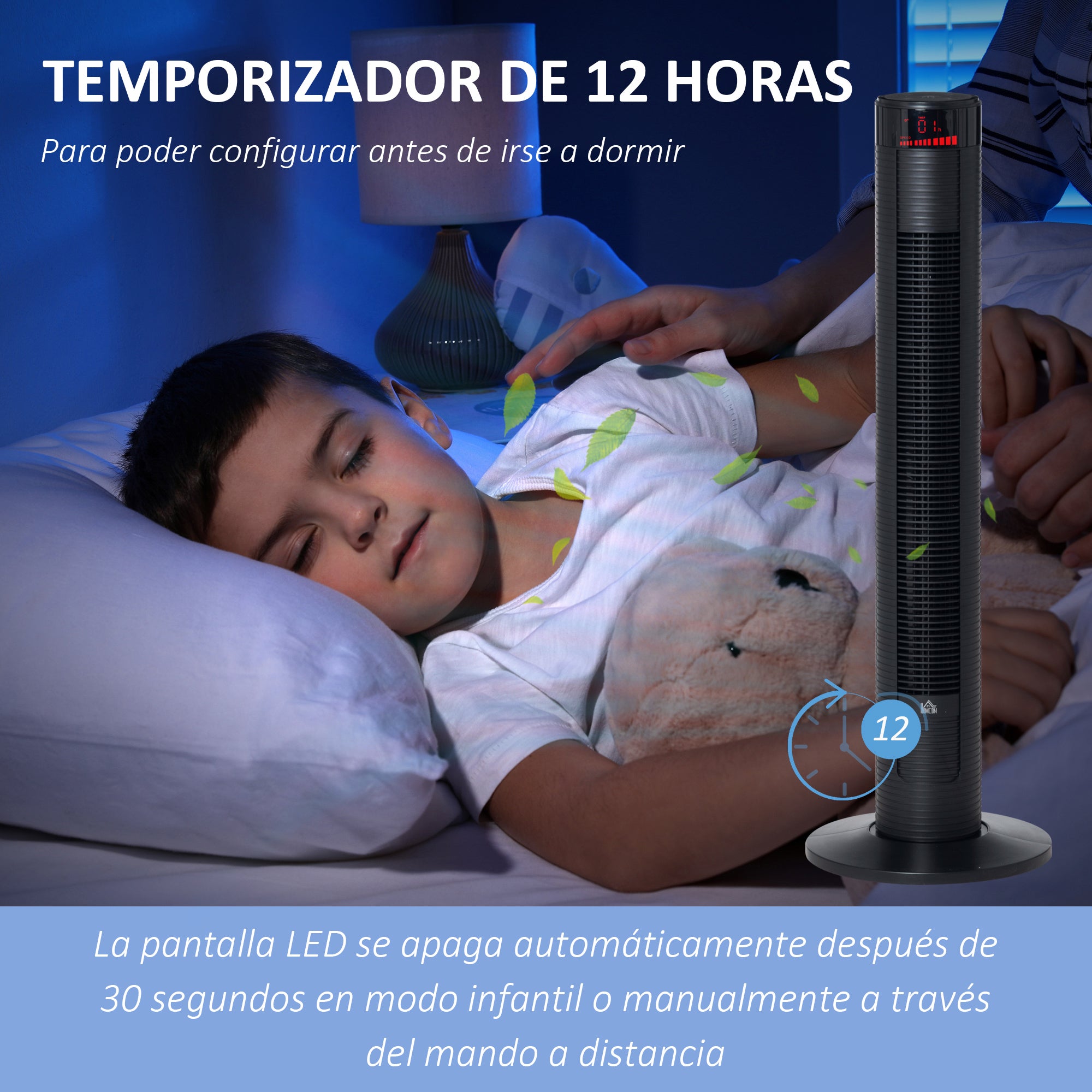 Ventoinha de Coluna 96cm Preto - Refresque o Ambiente com Estilo!
