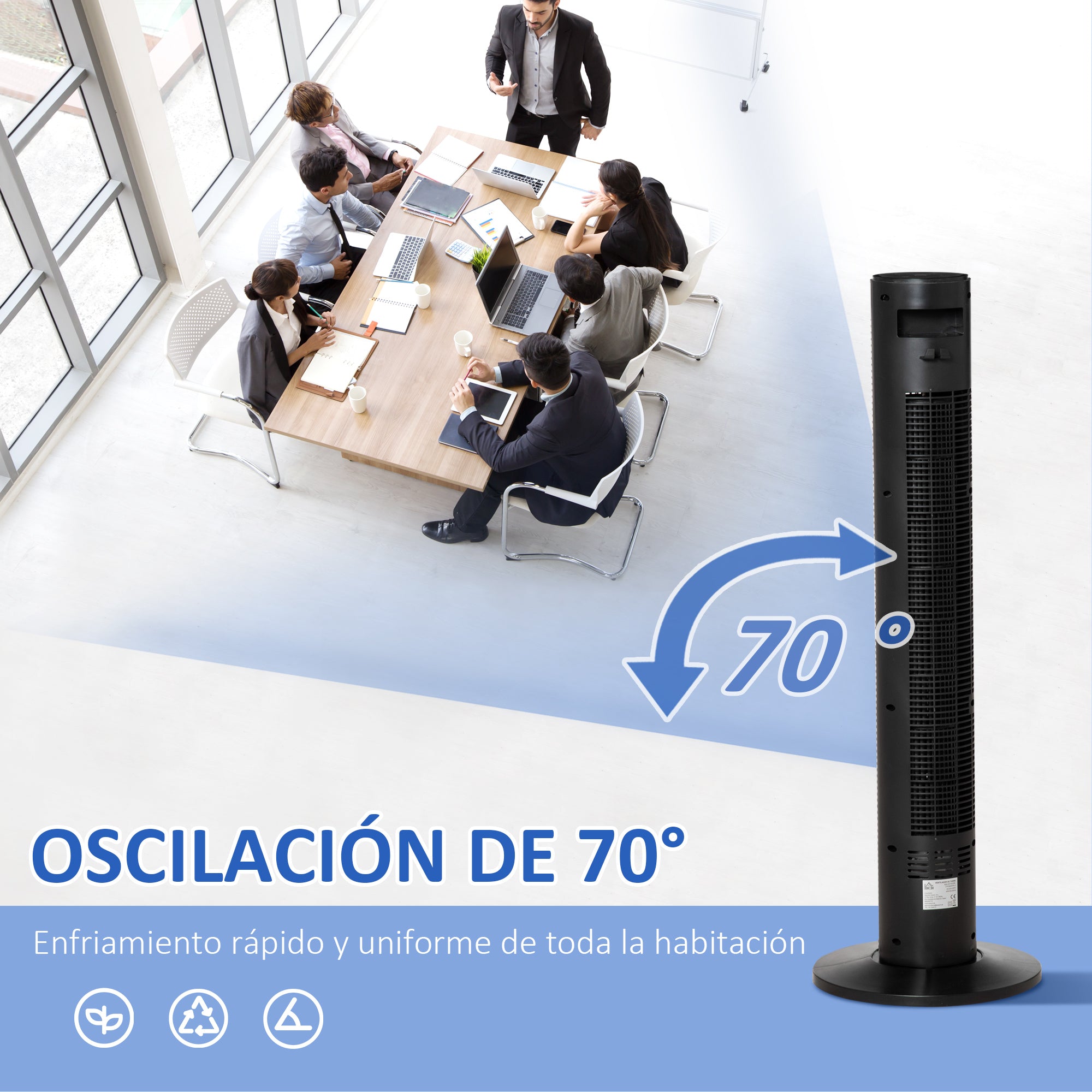 Ventoinha de Coluna 96cm Preto - Refresque o Ambiente com Estilo!