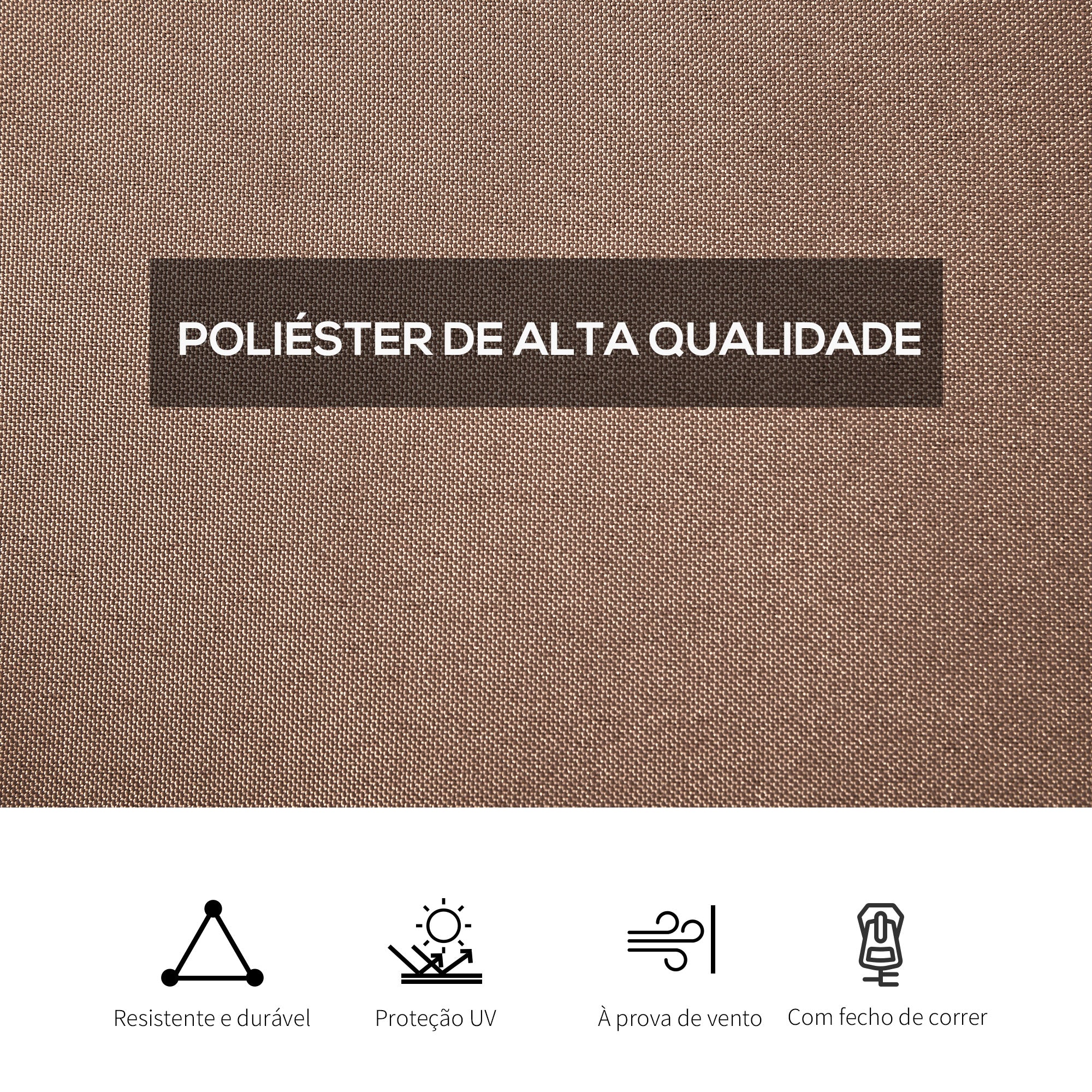 Cortinas Laterais para Tenda 302x205 cm - Marrom