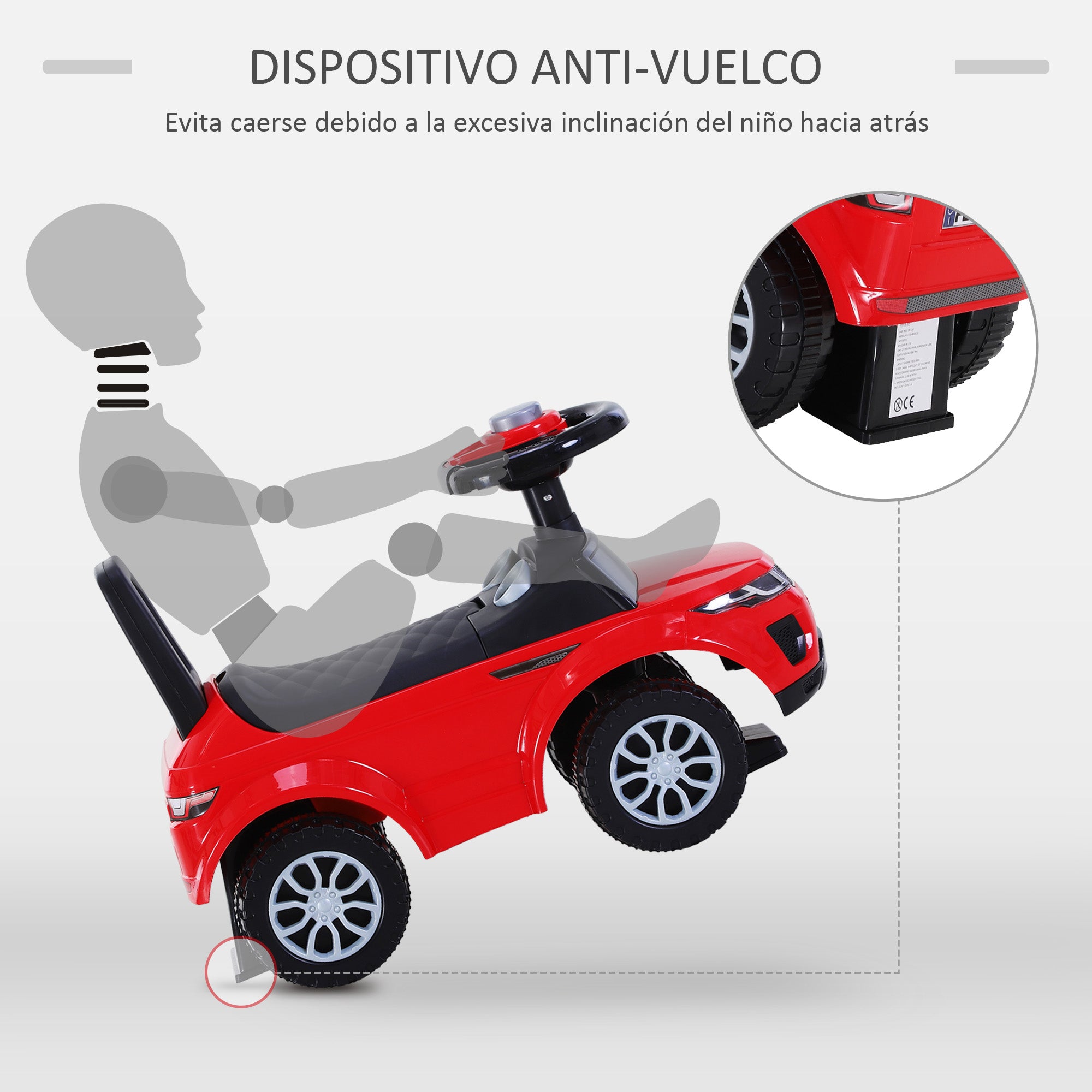 Andarilho Infantil 62x28x41,5 cm Vermelho
