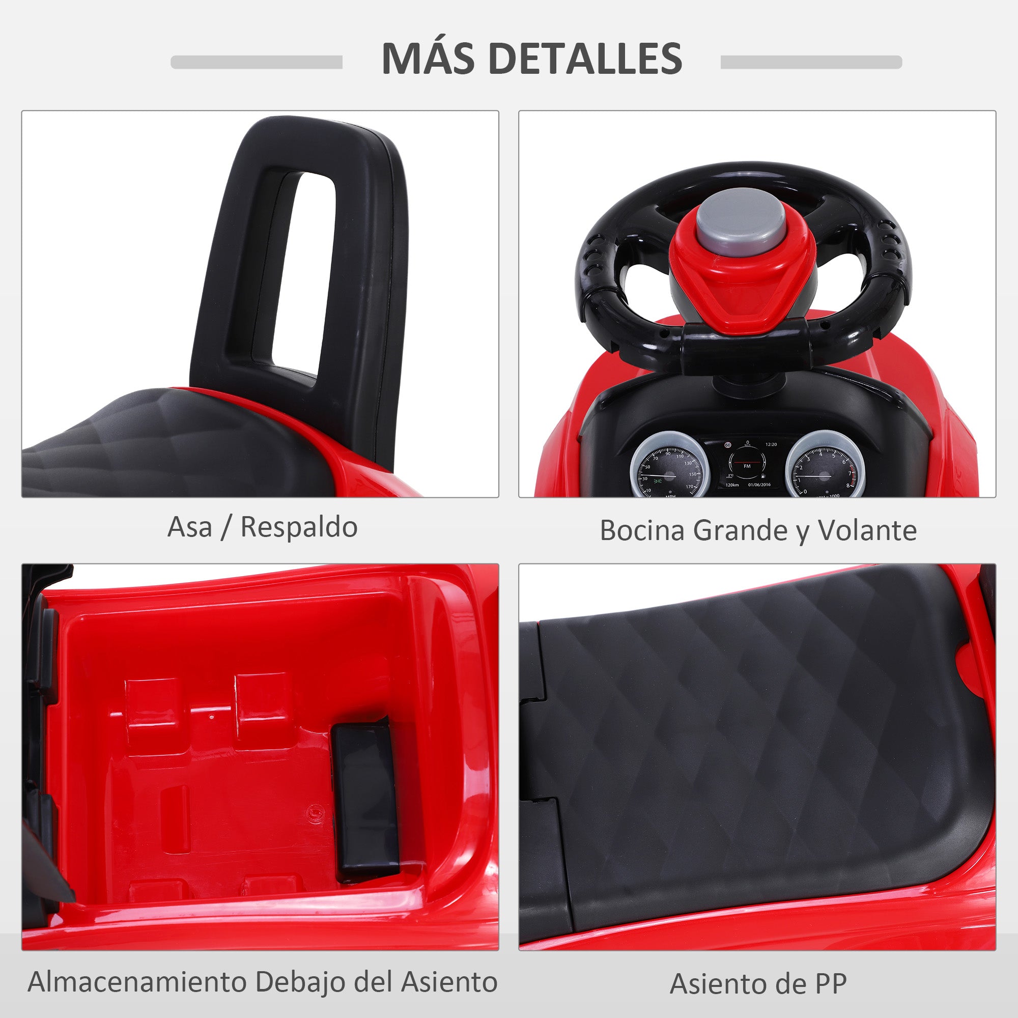 Andarilho Infantil 62x28x41,5 cm Vermelho