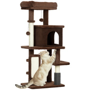 Arranhador para Gatos Grande Marrom 44x34x104 cm