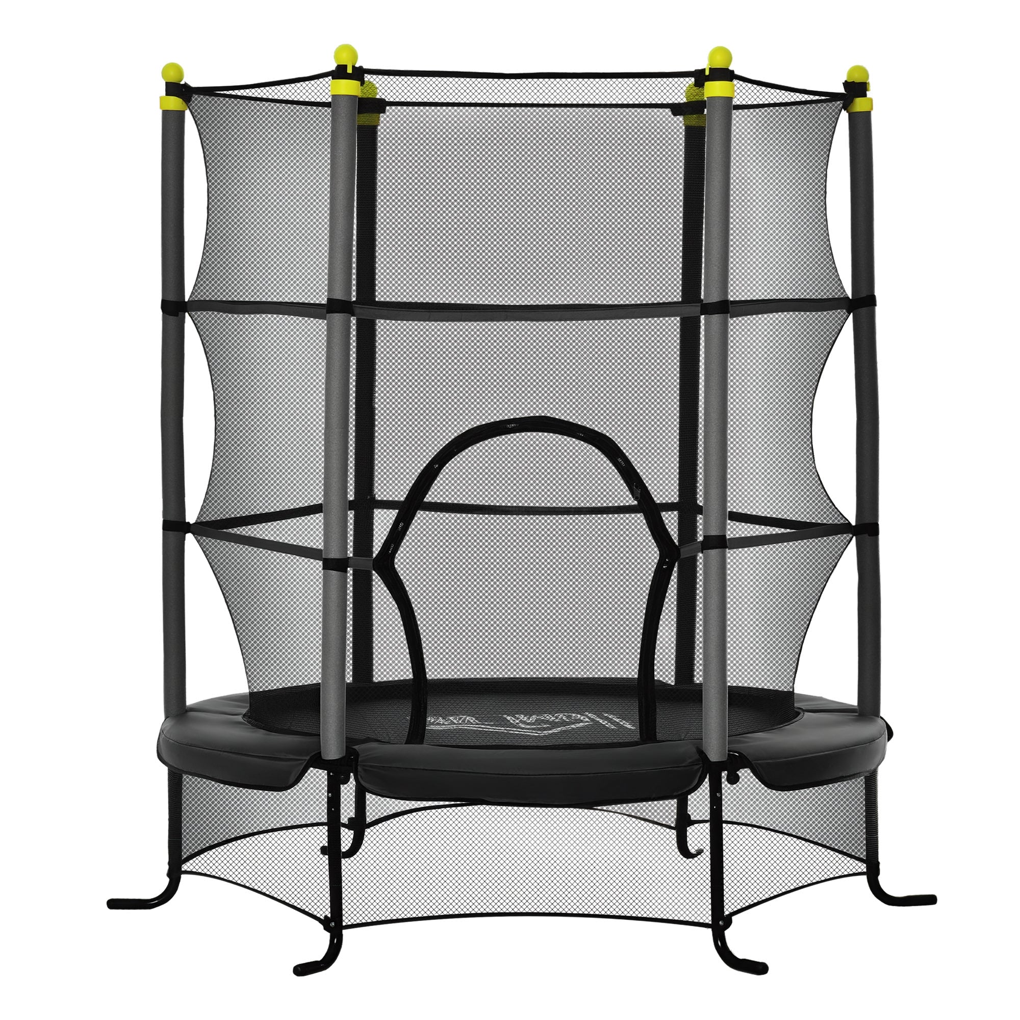 Trampolim Infantil Preto 163x163x163 cm com Rede de Segurança