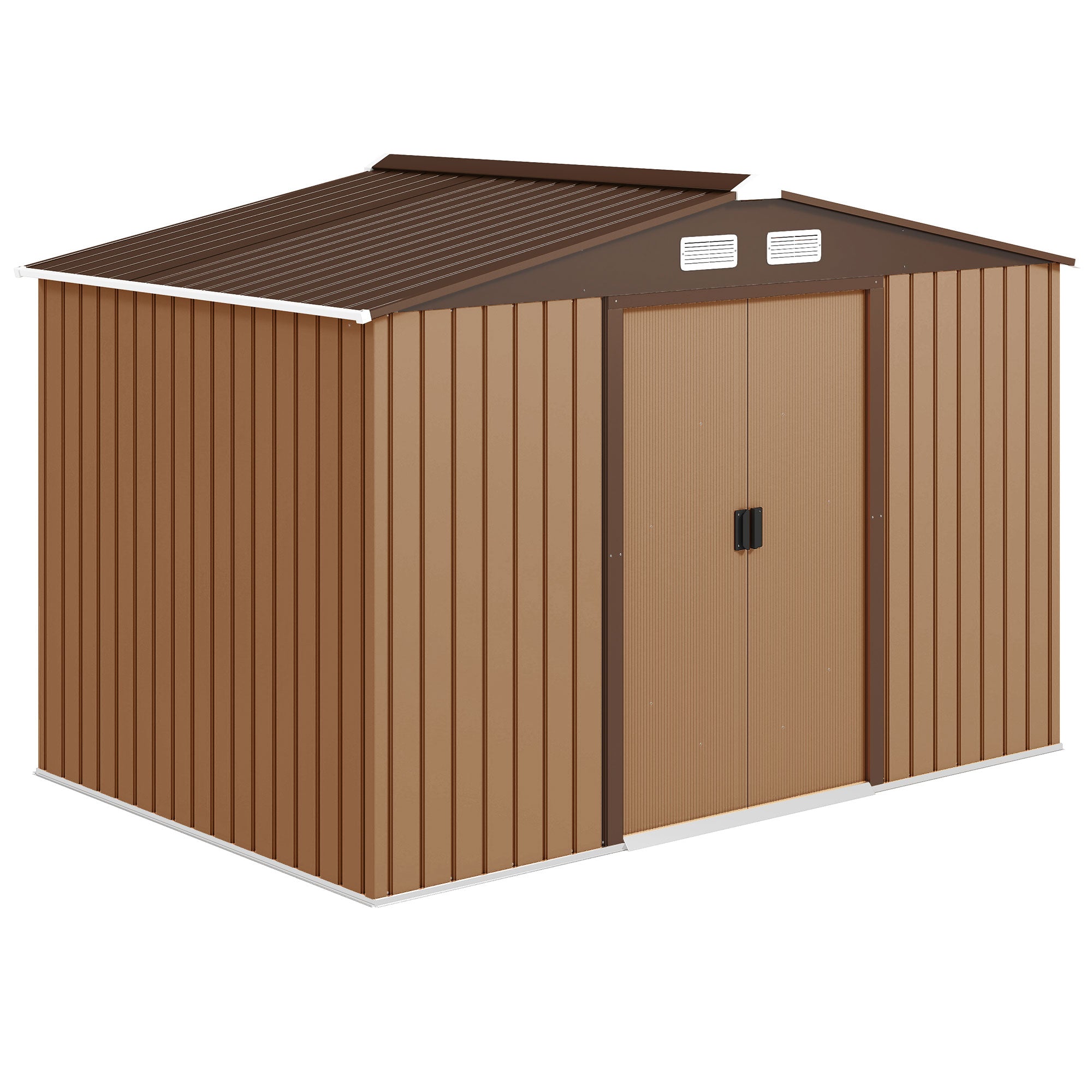 Abrigo de Jardim Exterior 277x195x192 cm Marrom
