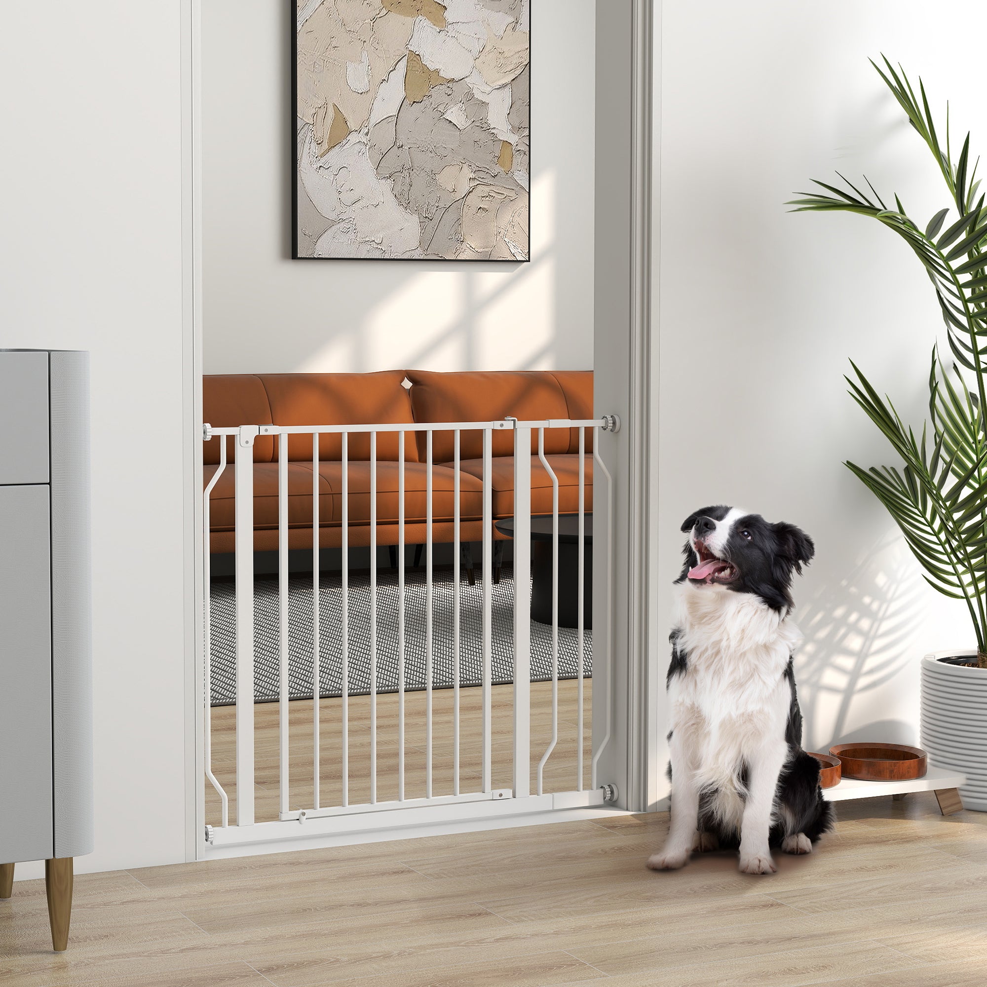Barreira de Segurança Extensível para Cães - 75-95cm - Branco