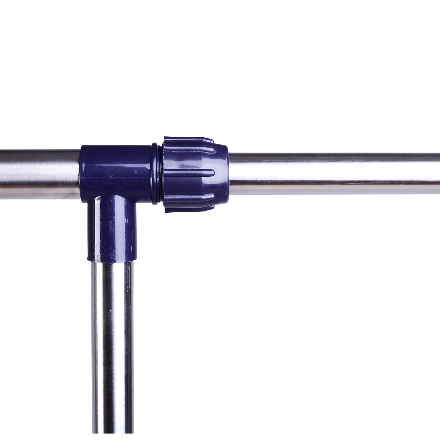 Cabideiro Ajustável em Aço Inoxidável 86-160x45x95-170cm - Prata