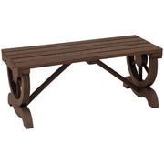 Banco de Jardim 2 Lugares Castanho Rústico 98x50x39,5 cm