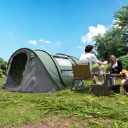 Tenda de Campismo Pop-up para 2-3 Pessoas 263,5x220x123 cm Verde e Cinzento