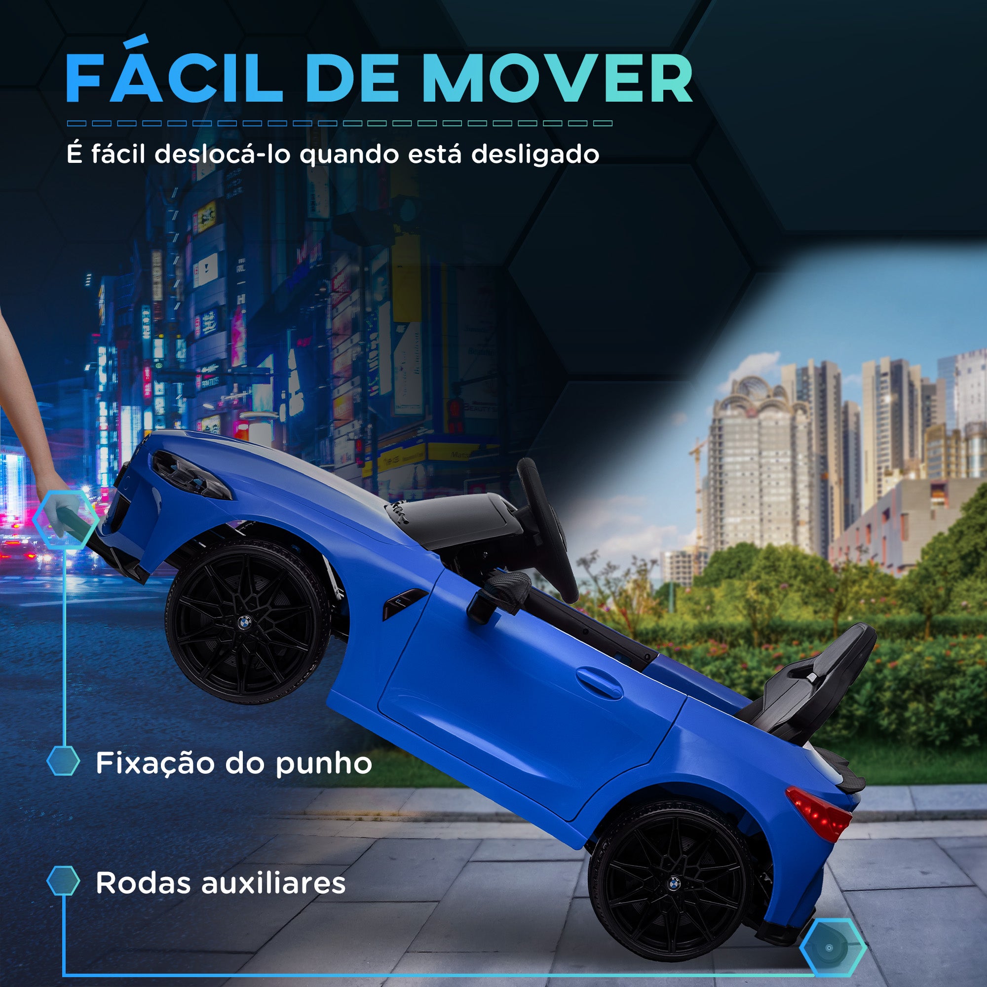 Carro Elétrico para Crianças Azul 108x69,5x51 cm BMW M4 12V