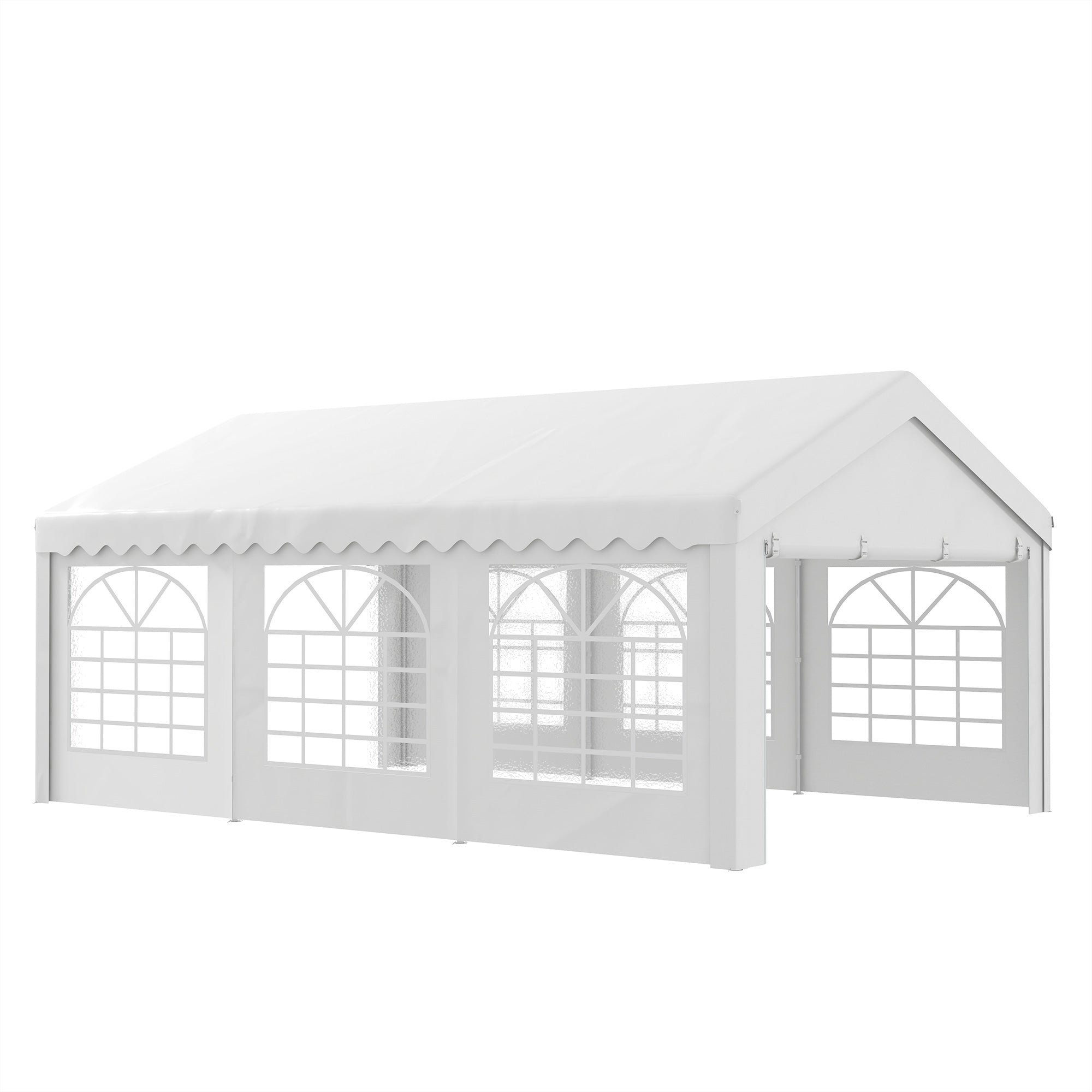 Tenda para Festas 6x4x2,8m Branca em Aço e Poliéster