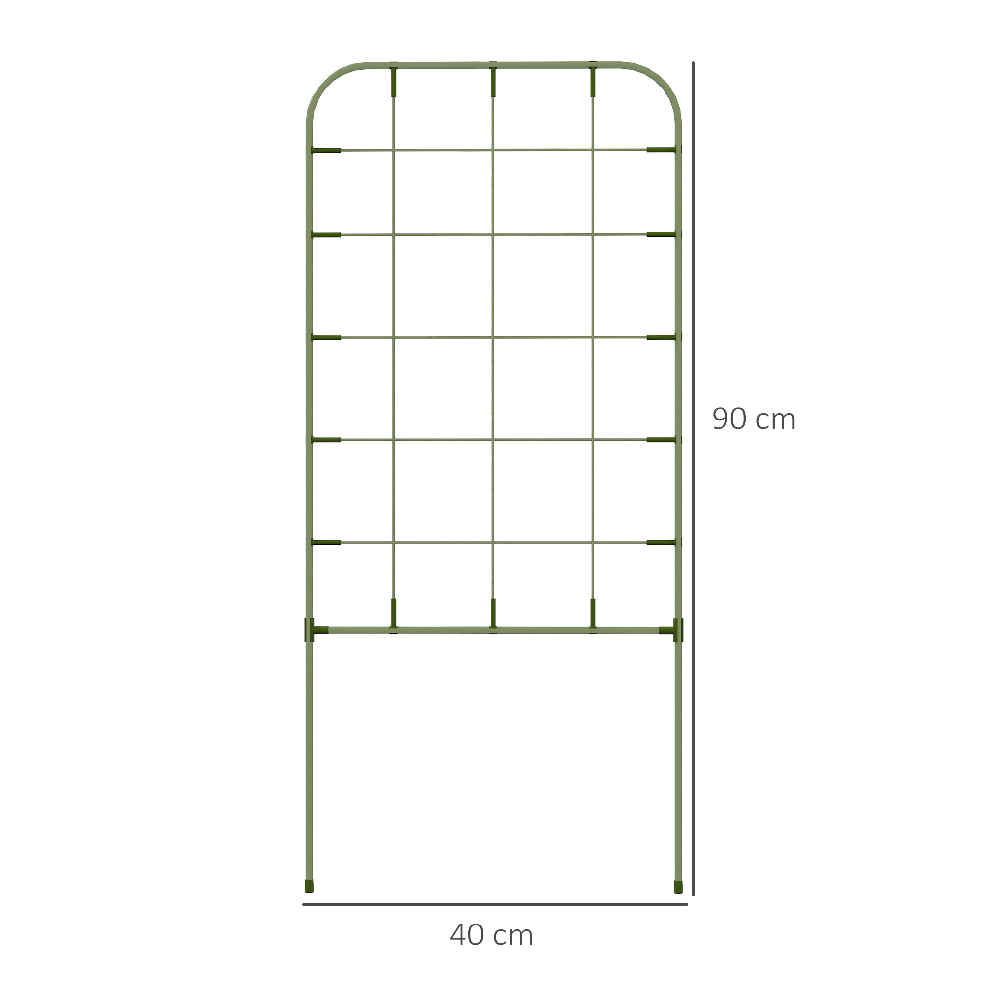 Conjunto de 4 Treliças de Jardim 40x90 cm Verde