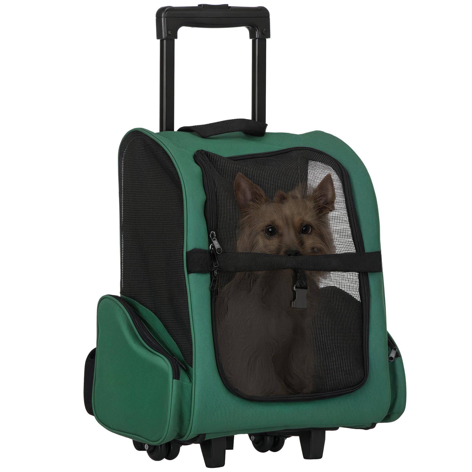 Transportadora 2 em 1 para Animais de Estimação - 42x25x55cm - Verde