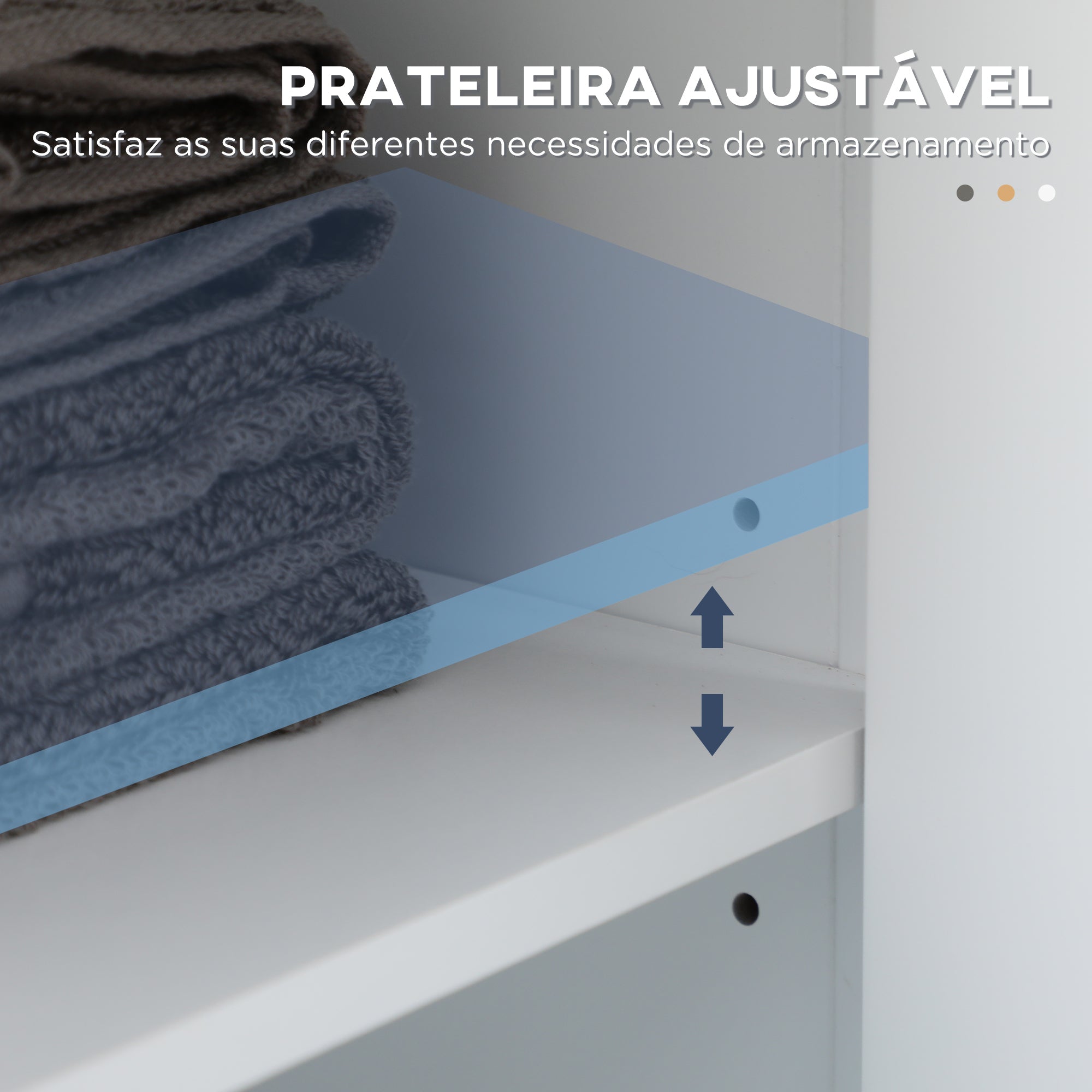 Coluna Casa de Banho Armário Alto com 2 Portas de Vidro 45x30x170 cm Branco