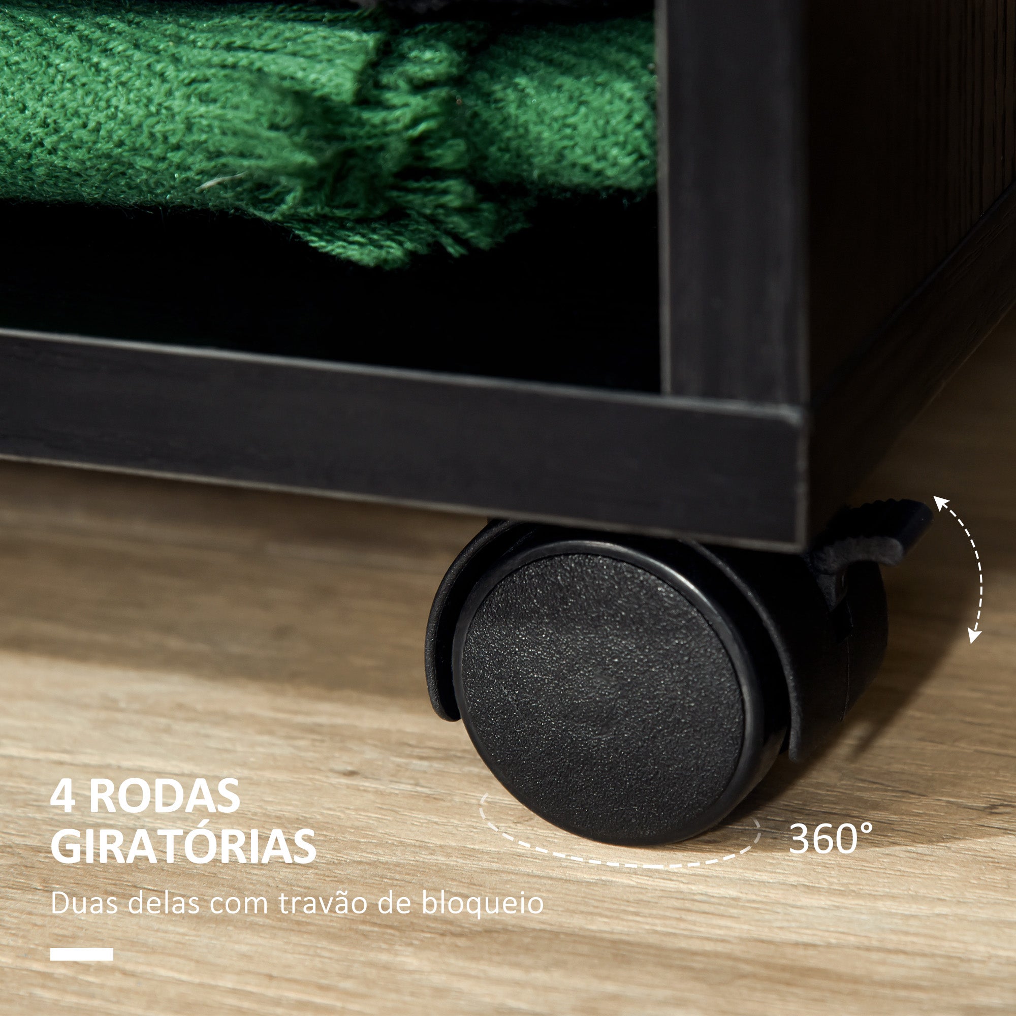 Roupeiro Aberto de Madeira com Barra para Pendurar e Prateleiras Organizadoras - 60x40x128cm Preto