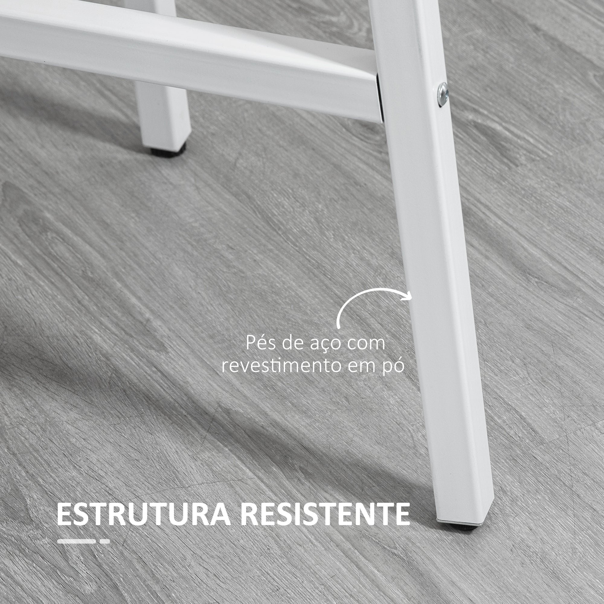 Mesa de Sala de Jantar Redonda Ø80x76 cm em Madeira e Branco
