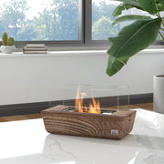 Lareira de Bioetanol de Mesa 33x16x18 cm Cor de Madeira Natural