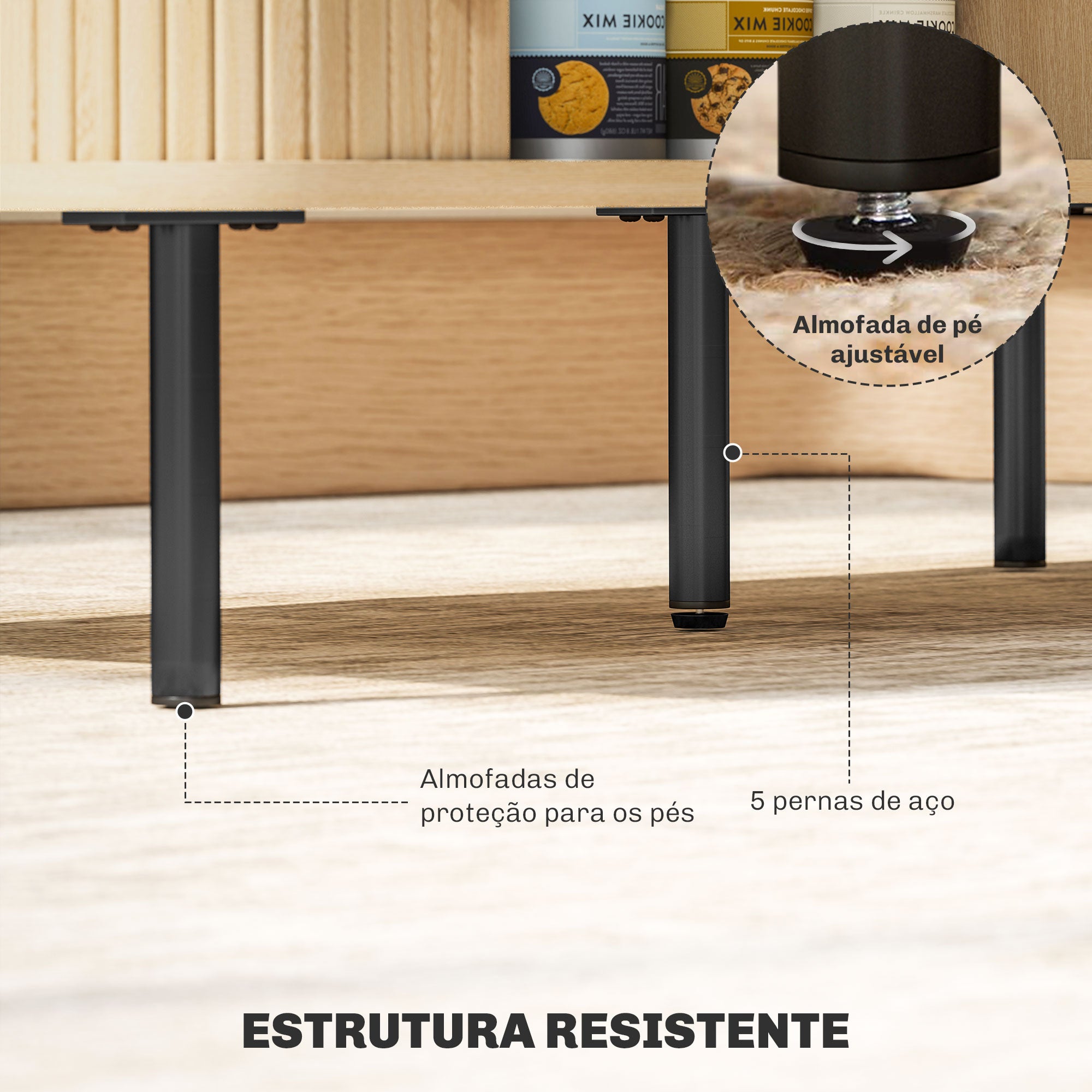 Mesa de Centro com 2 Portas de Correr 100x55x40 cm - Cor de Carvalho