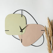 Relógio de Parede Metálico Decorativo 58cm - Mecanismo Silencioso Pintado à Mão