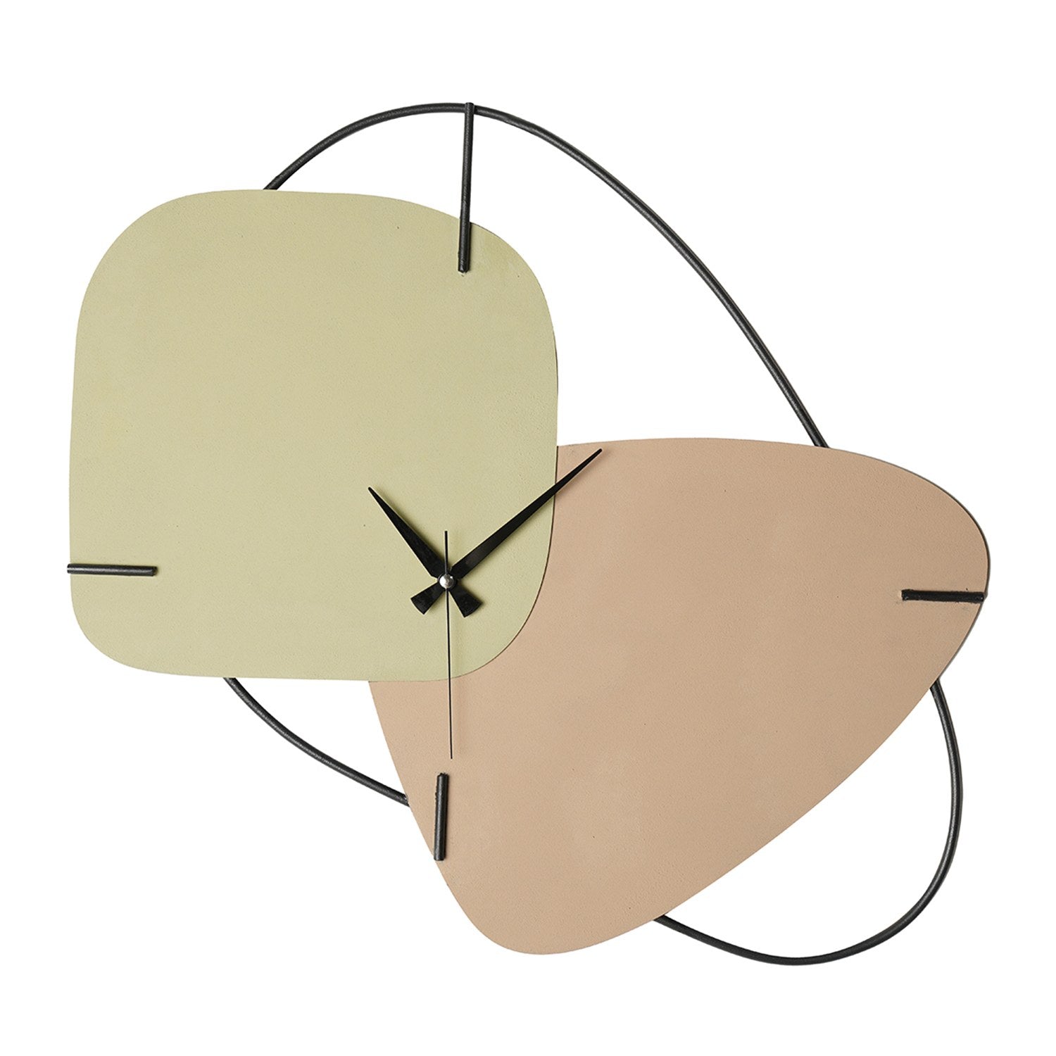 Relógio de Parede Metálico Decorativo 58cm - Mecanismo Silencioso Pintado à Mão