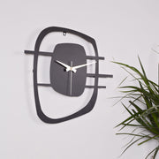 Relógio de Parede Metálico Decorativo Preto 50cm - Mecanismo Silencioso