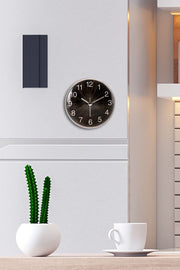 Relógio de Parede Decorativo Castanho Escuro - Design Moderno em Plástico 23x32cm