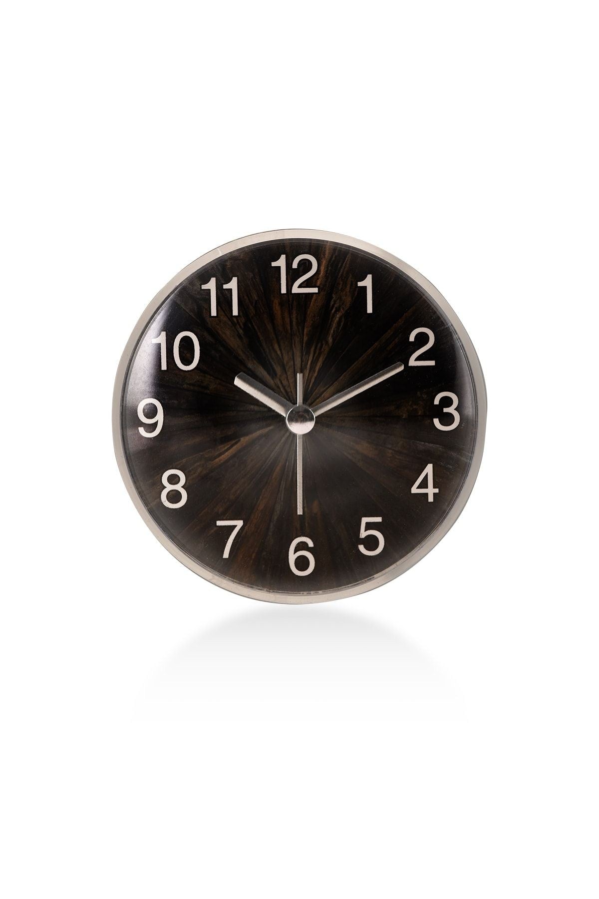 Relógio de Parede Decorativo Castanho Escuro - Design Moderno em Plástico 23x32cm