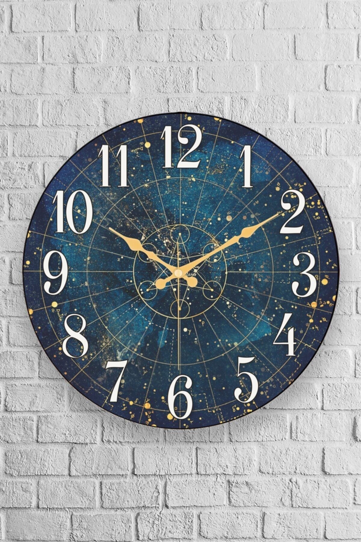 Relógio de Parede Decorativo Multicolor em Vidro 100% - 36cm de Diâmetro