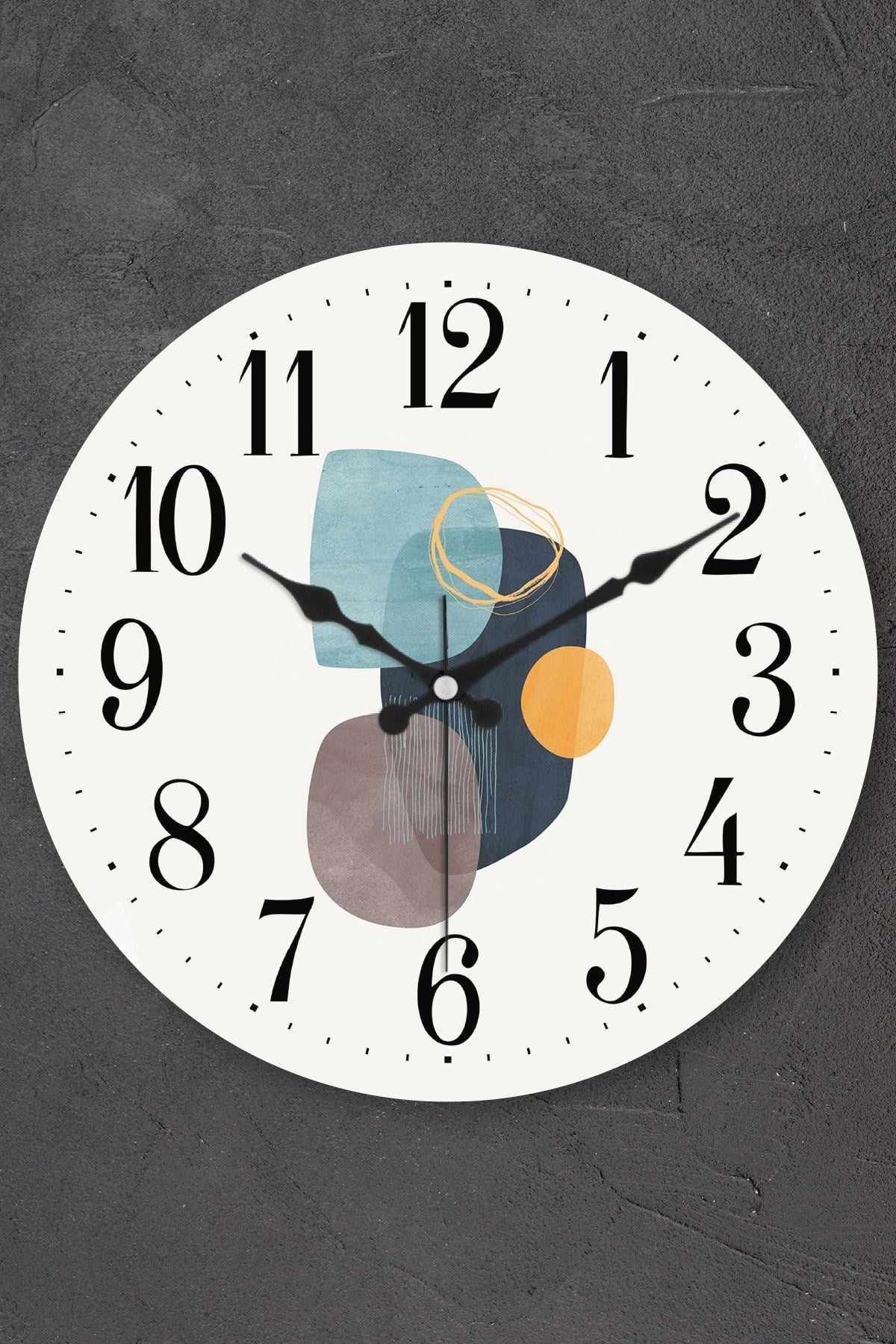 Relógio de Parede Decorativo Multicolor em Vidro 100% - 36cm de Diâmetro