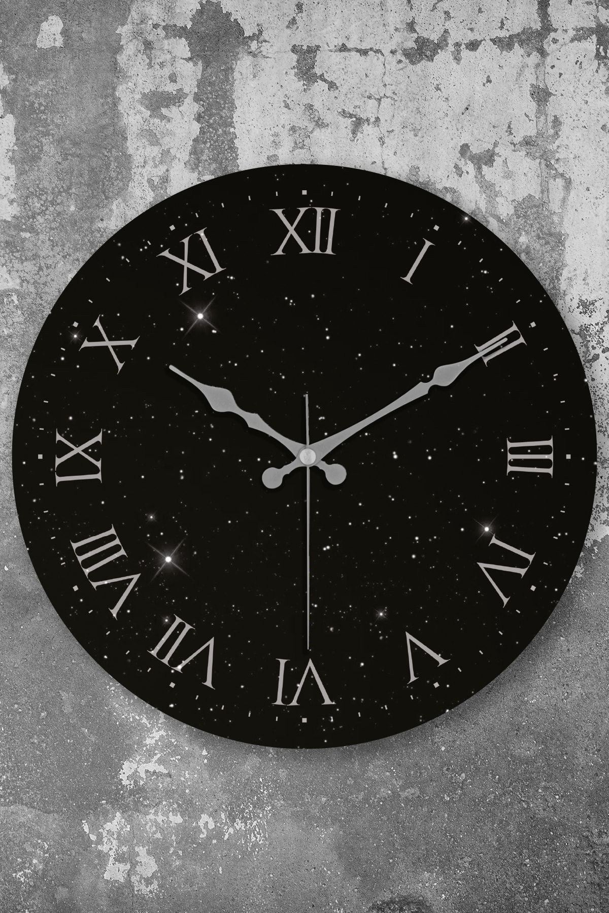 Relógio de Parede Decorativo em Vidro 100% - Design Moderno 36cm Preto e Branco