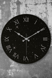 Relógio de Parede Decorativo em Vidro 100% - Design Moderno 36cm Preto e Branco