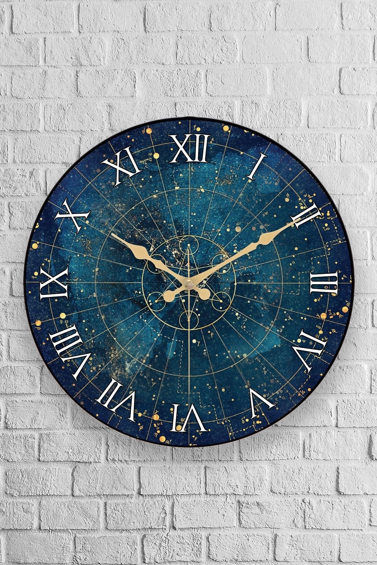 Relógio de Parede Decorativo Multicolor em Vidro 100% - 36cm de Diâmetro