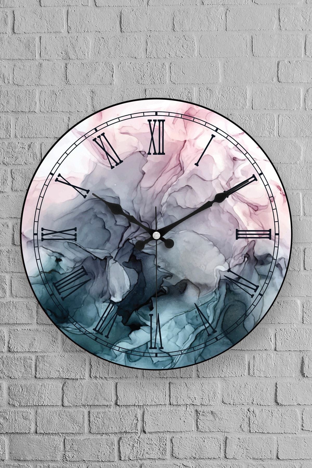 Relógio de Parede Decorativo Multicolor em Vidro 100% - 36cm de Diâmetro
