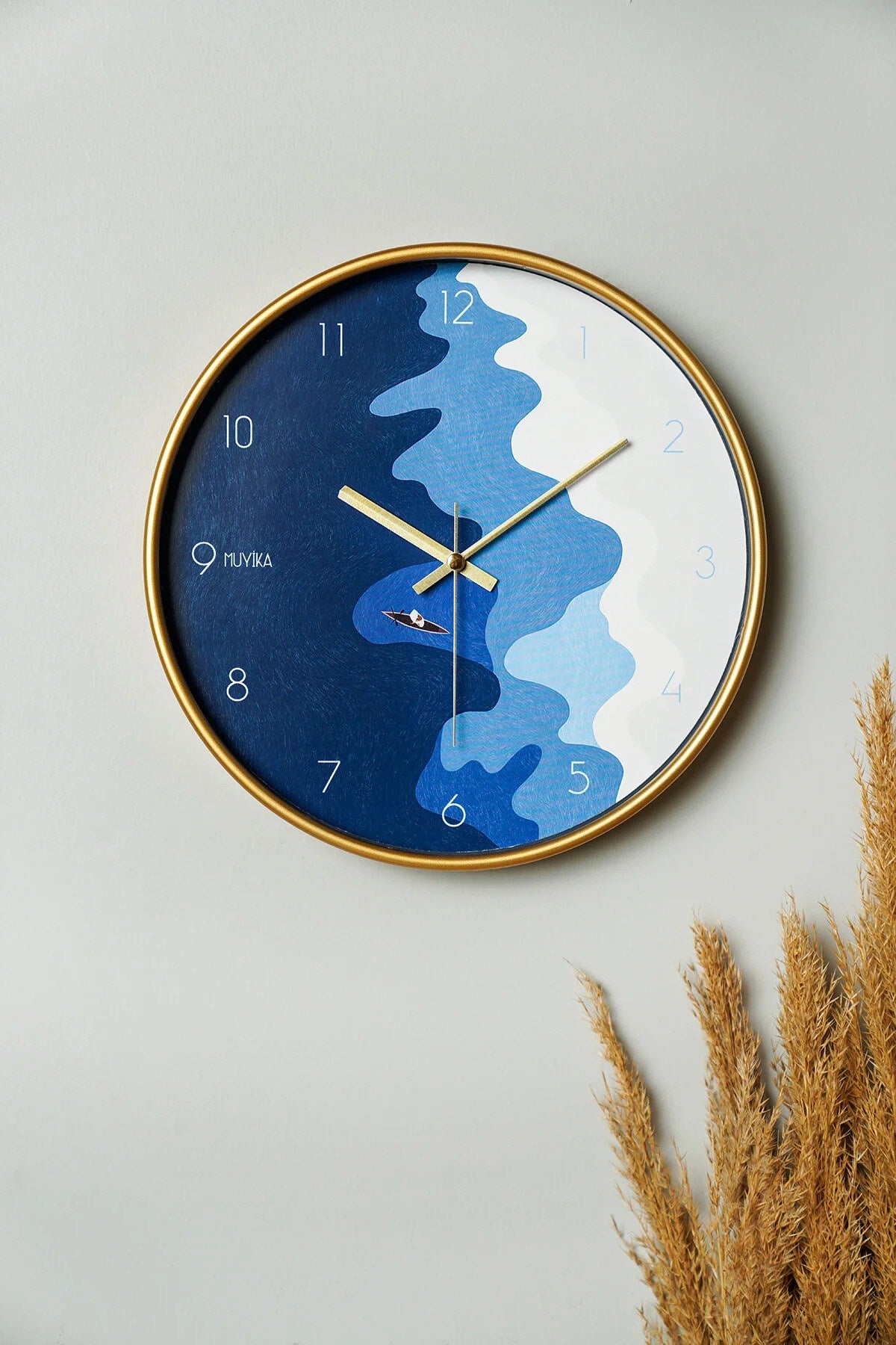 Relógio de Parede Decorativo Multicolor em Vidro 100% - 30cm de Diâmetro