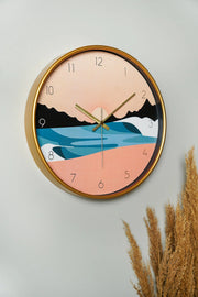 Relógio de Parede Decorativo Multicolor em Vidro 100% - 30cm de Diâmetro