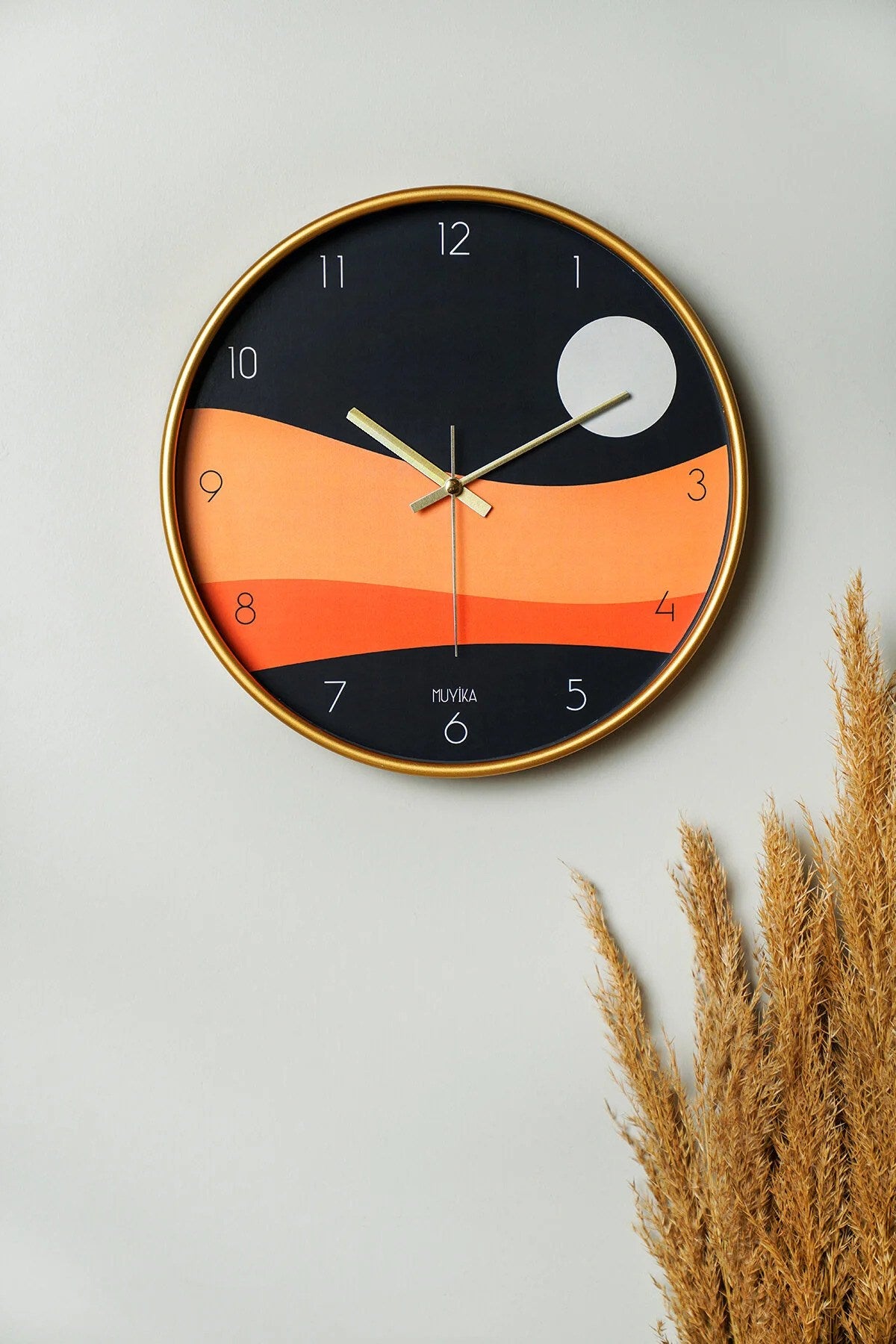 Relógio de Parede Decorativo Multicolor em Vidro 100% - 30cm de Diâmetro
