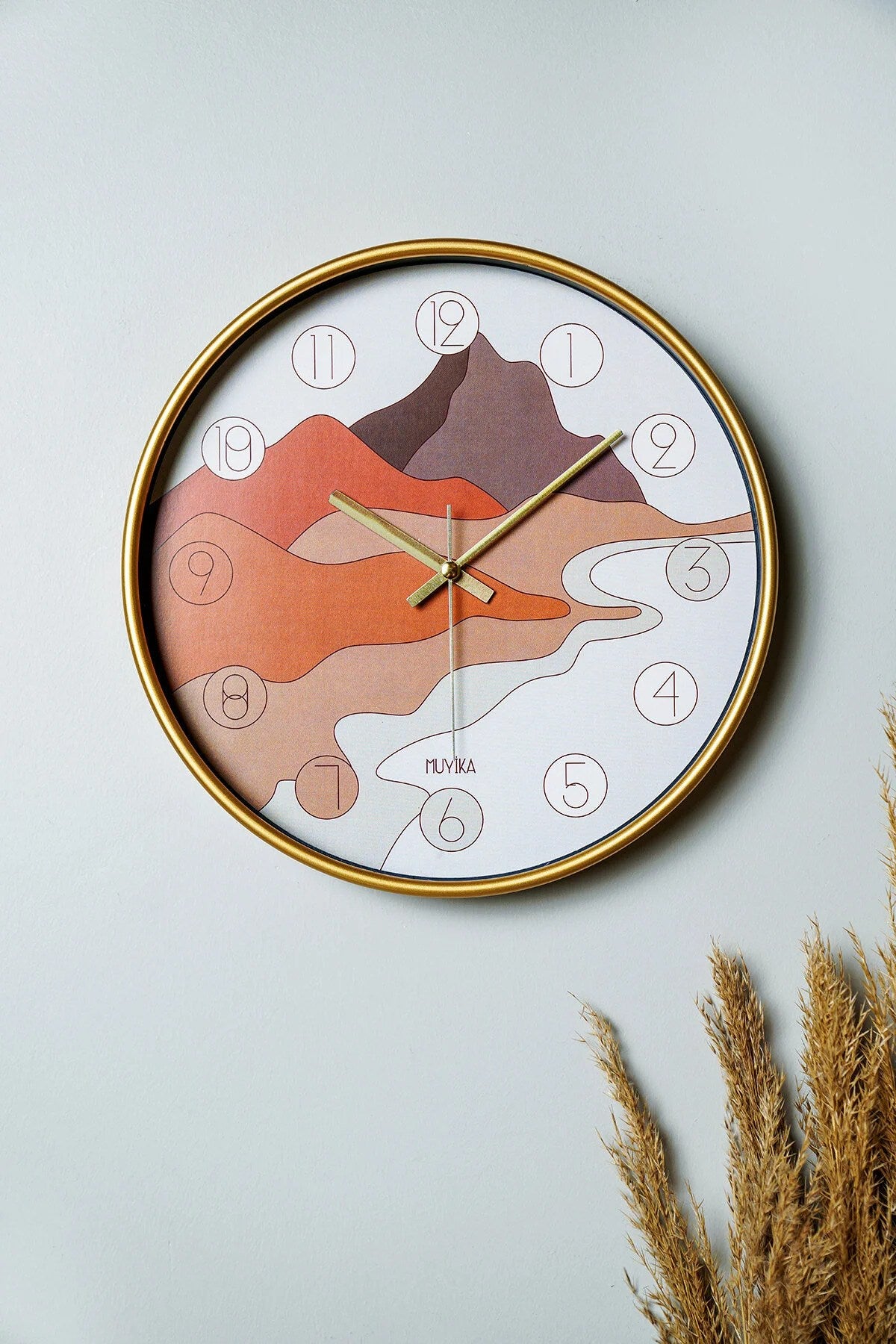 Relógio de Parede Decorativo Multicolor em Vidro 100% - 30cm de Diâmetro