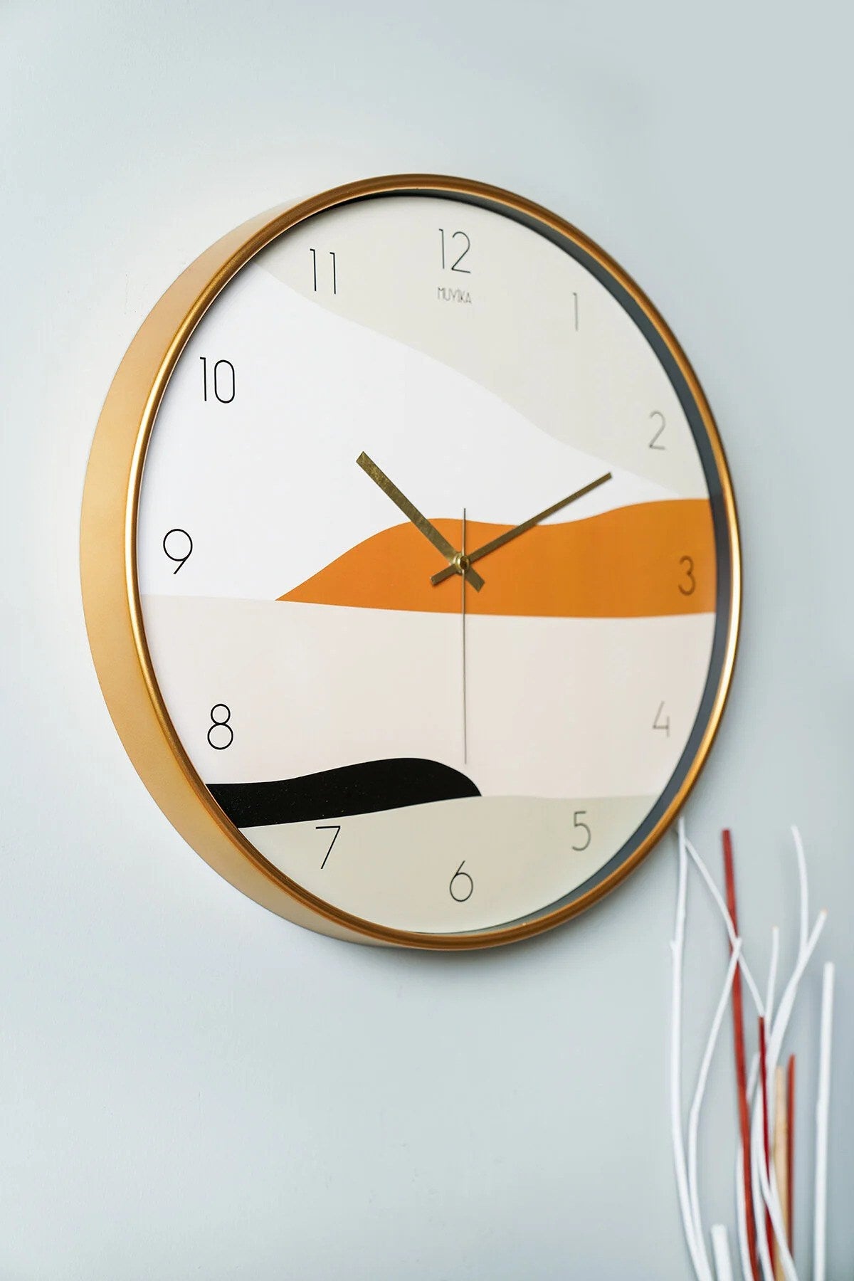 Relógio de Parede Decorativo Multicolor em Vidro 100% - 42cm de Diâmetro, Design Moderno e Elegante