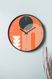 Relógio de Parede Decorativo Multicolor em Vidro 100% - 42cm de Diâmetro, Design Moderno e Elegante