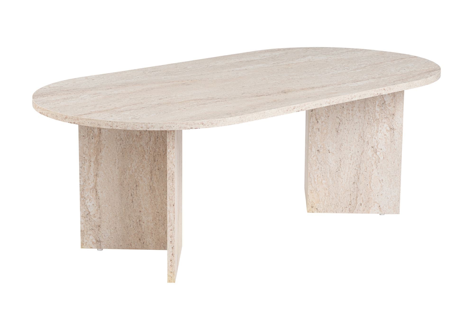 Mesa de Centro – 119 x 40 x 60 cm – Travertino – MDF revestido em melamina