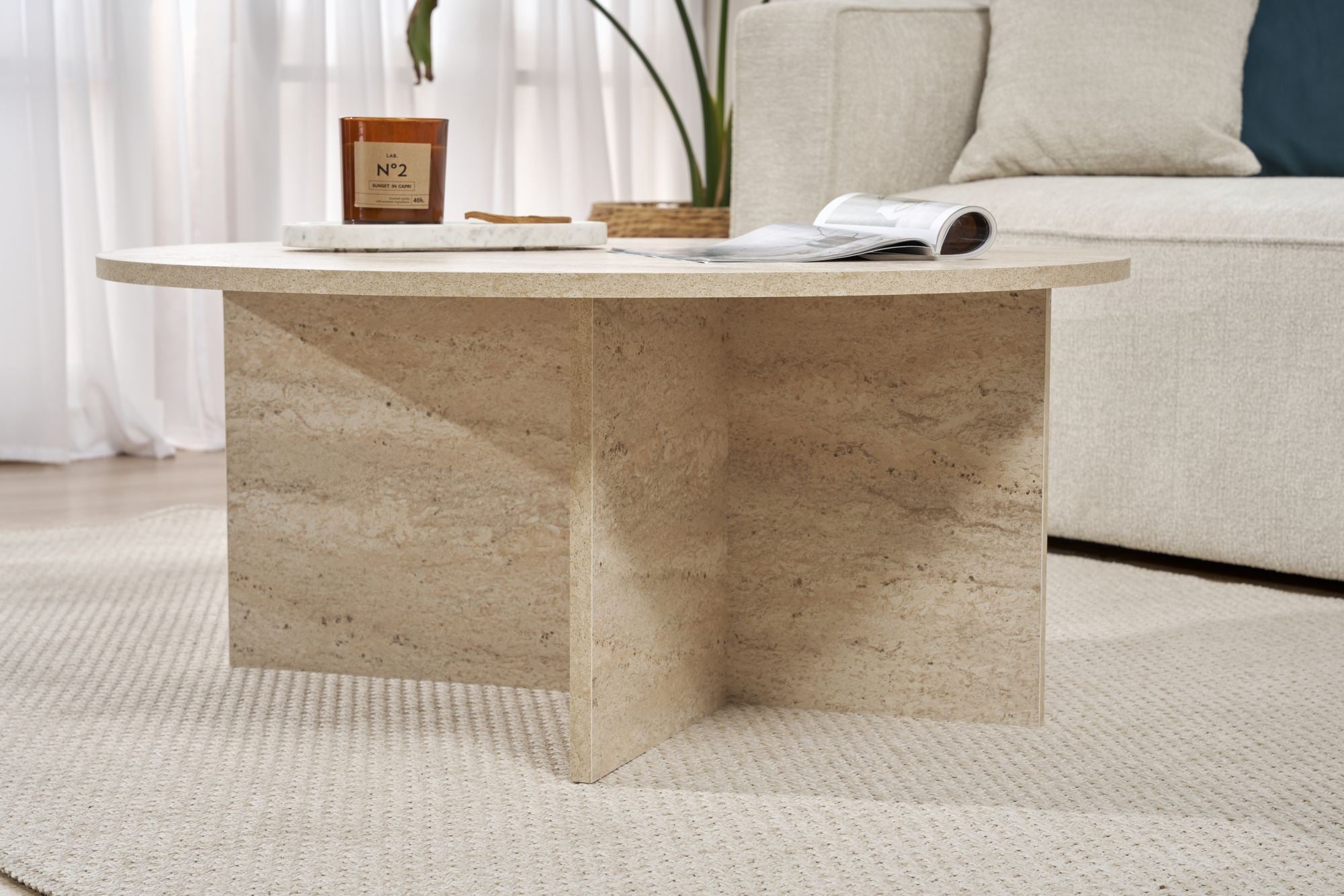 Mesa de Centro-Soleil-Travertino
