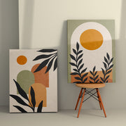 Pintura Decorativa em Tela (2 Peças) – 50 x 70 cm – Moldura de Madeira